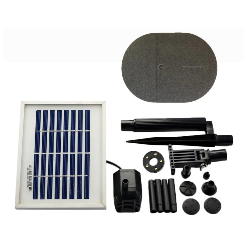 ASC Solar Water Pump Kit for Fountain Pool and Pond (1.6W Battery/Timer LED) - Image 1
